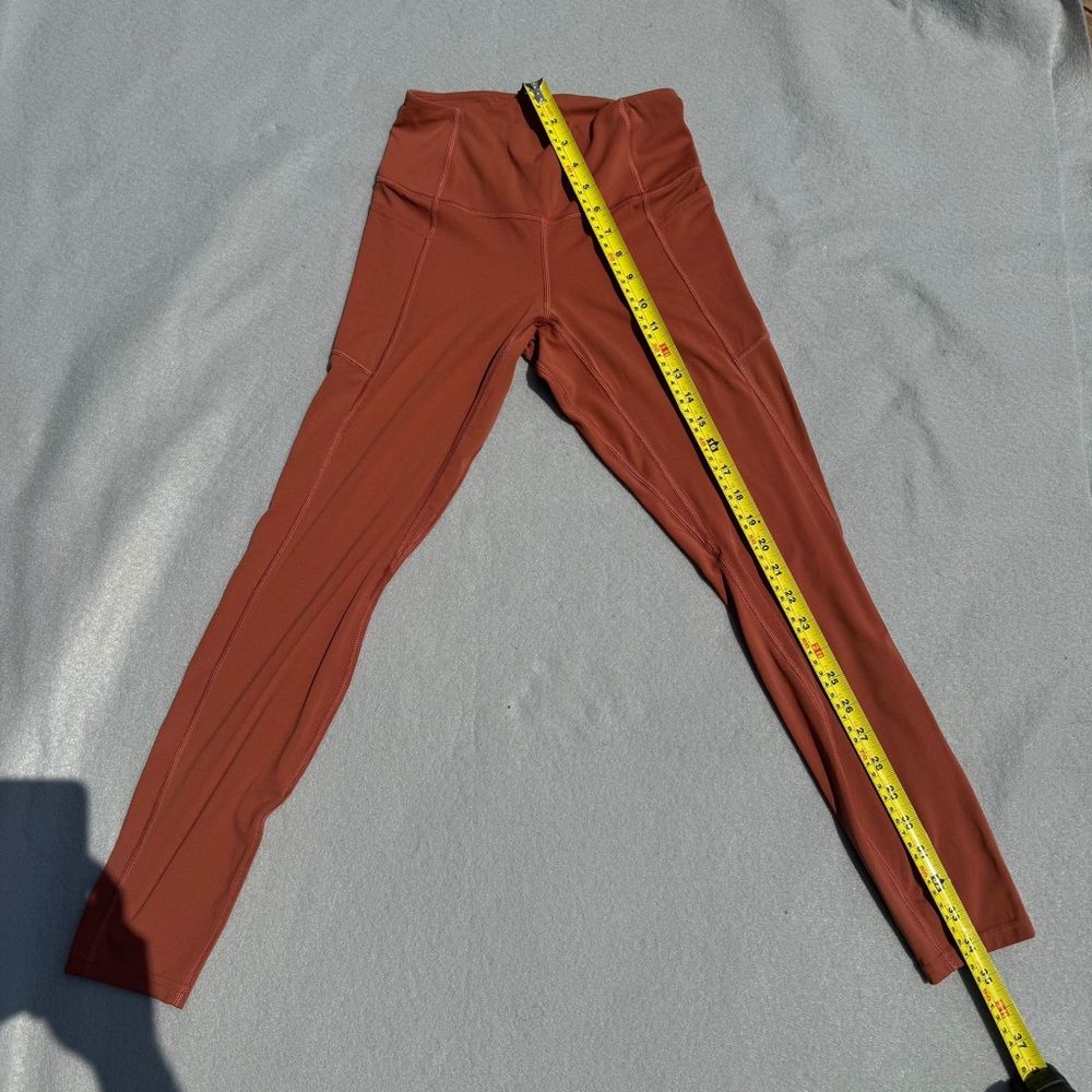 Patagonia | Rust Earth Tone High Rise Pocket Leggings | Sustainable Activewear S